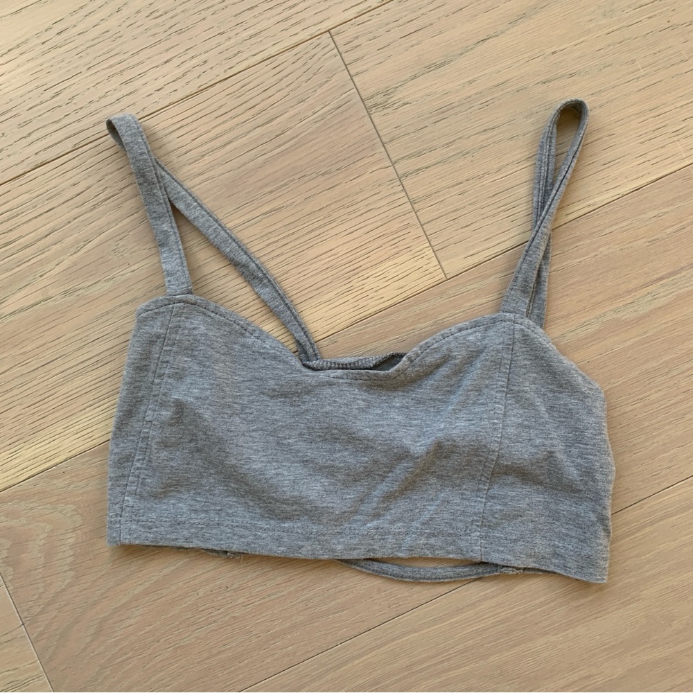 Crop top/ bralette grey - Brandy Melville
